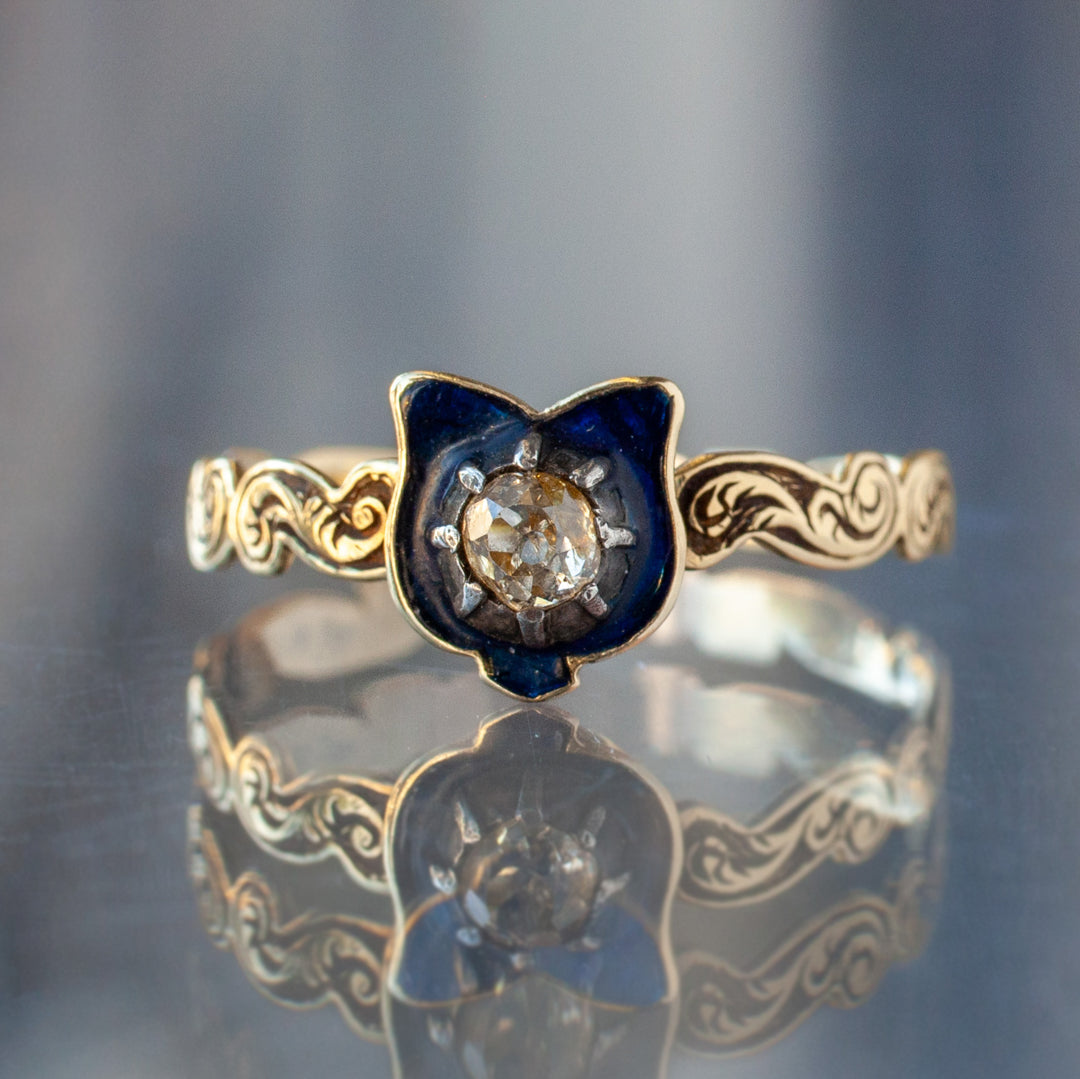 Vintage Georgian Revival Diamond Shield Ring