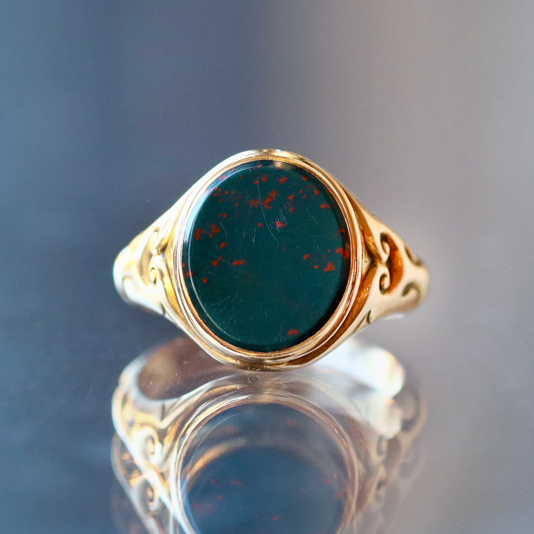 Victorian Bloodstone Signet Ring