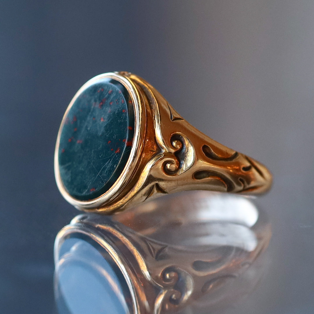 Victorian Bloodstone Signet Ring