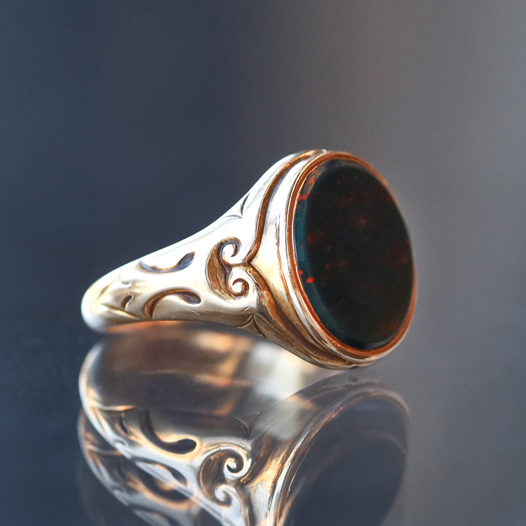 Victorian Bloodstone Signet Ring