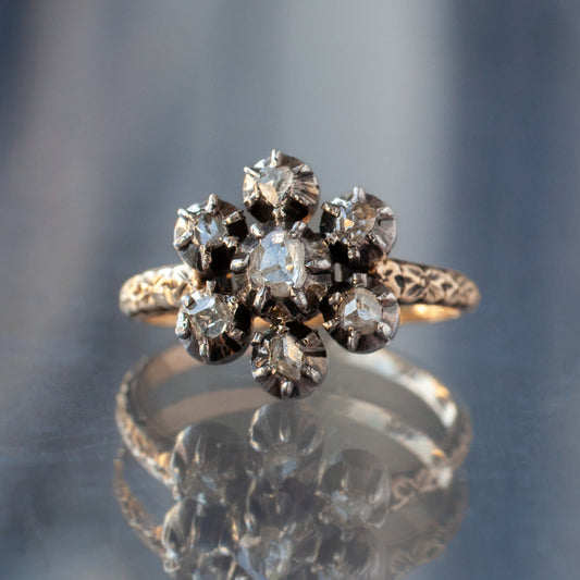 Vintage Star Cluster Diamond Ring