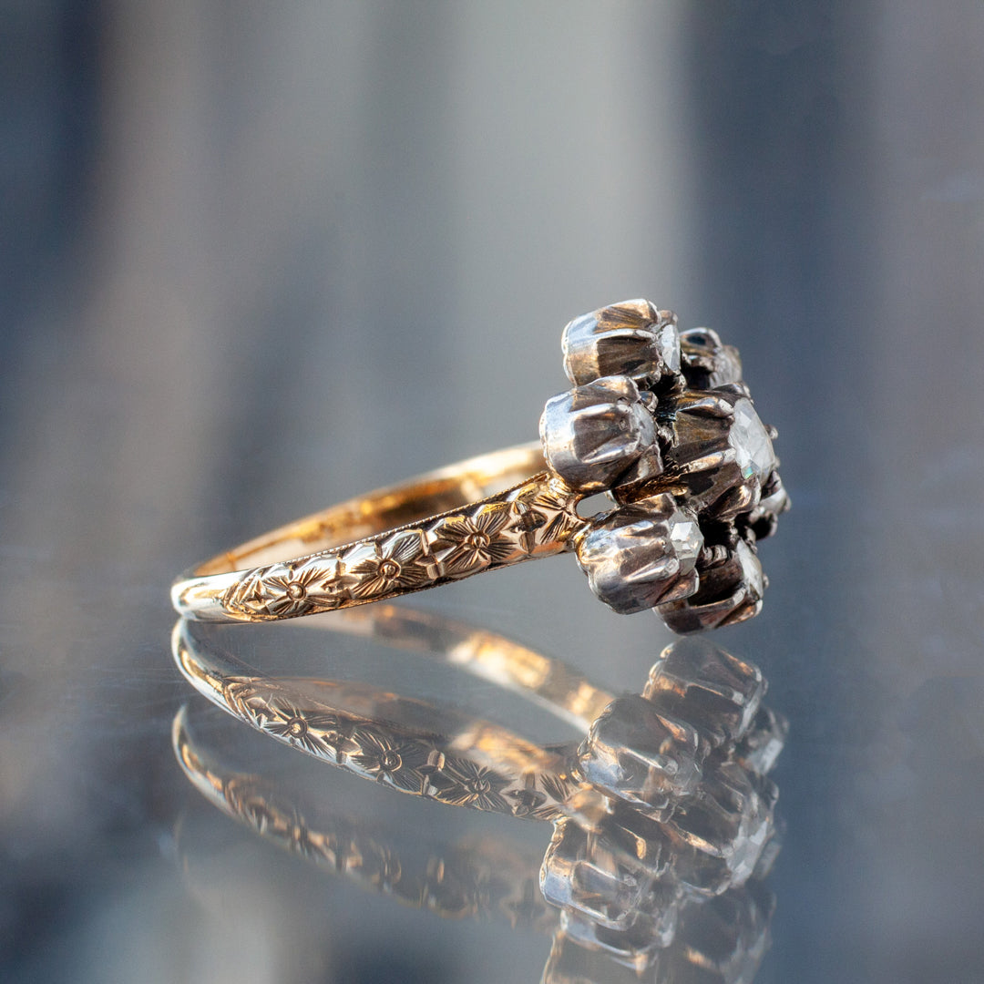 Vintage Star Cluster Diamond Ring