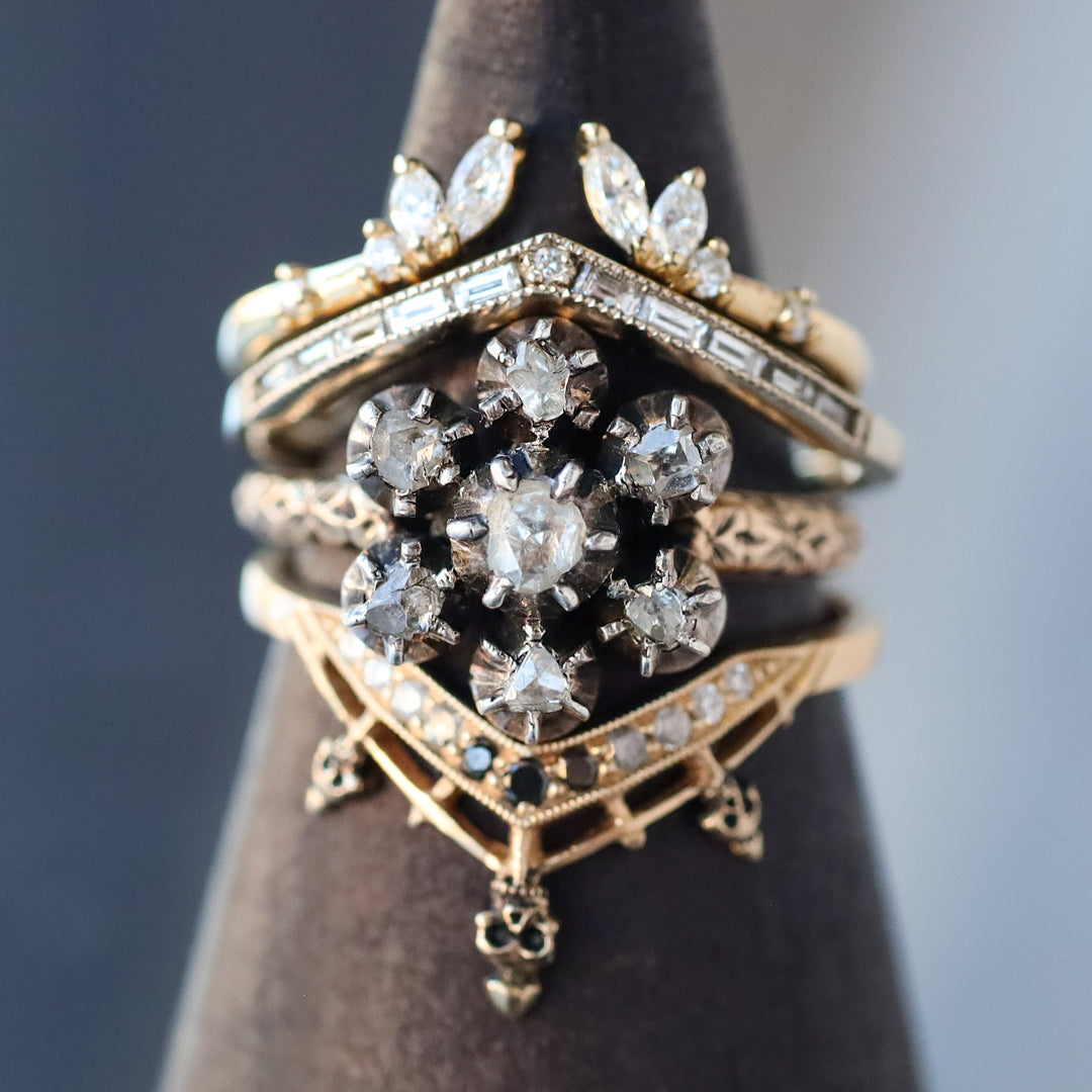 Vintage Star Cluster Diamond Ring