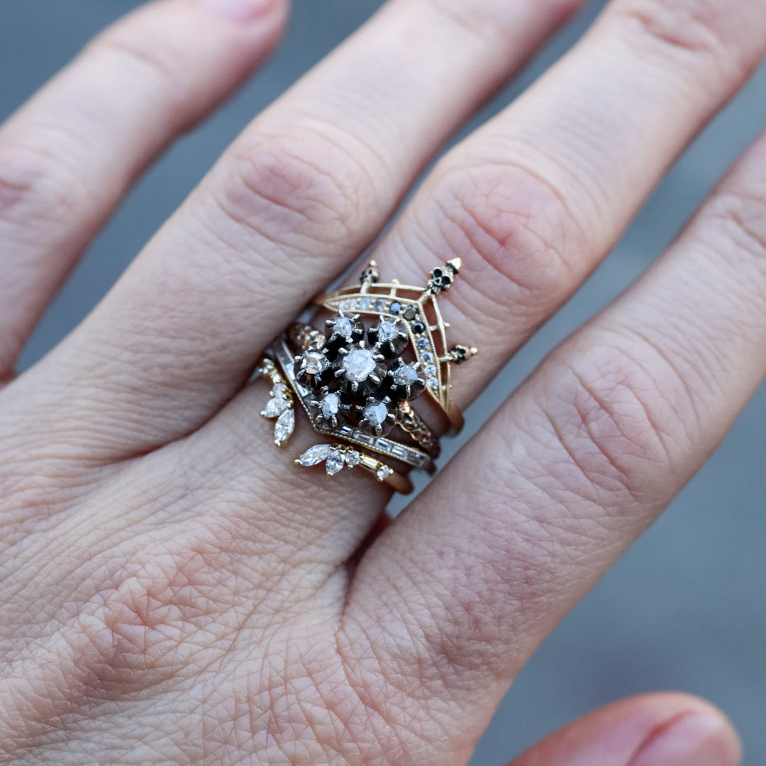 Vintage Star Cluster Diamond Ring