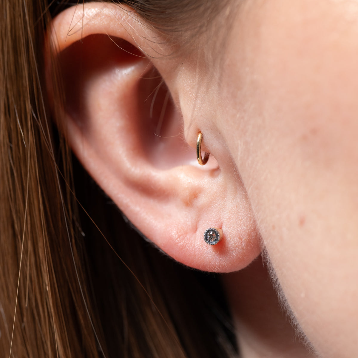 Vintage Old Cut Diamond Single Earring