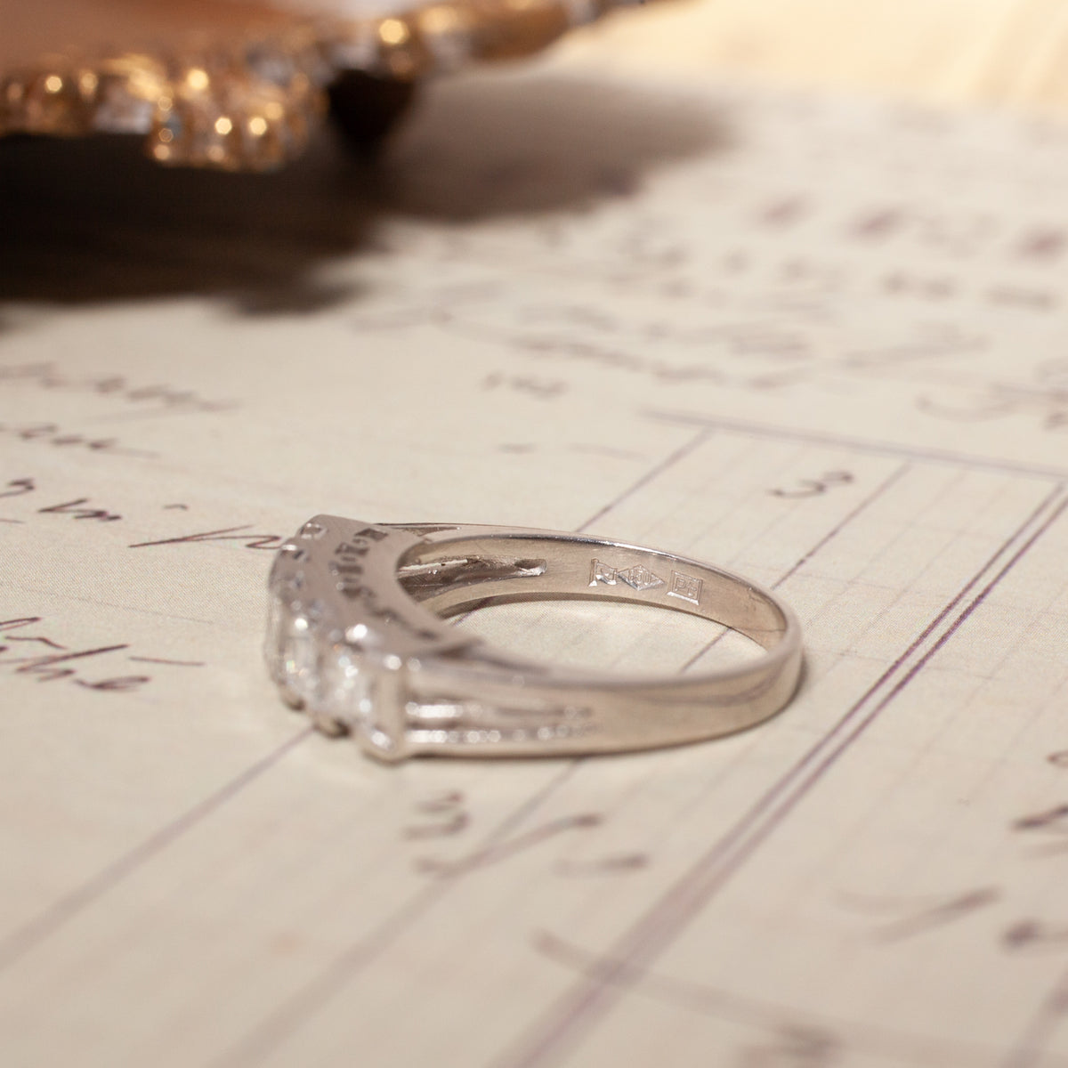 Vintage 5 Carré Cut Diamond Band - 4.7mm