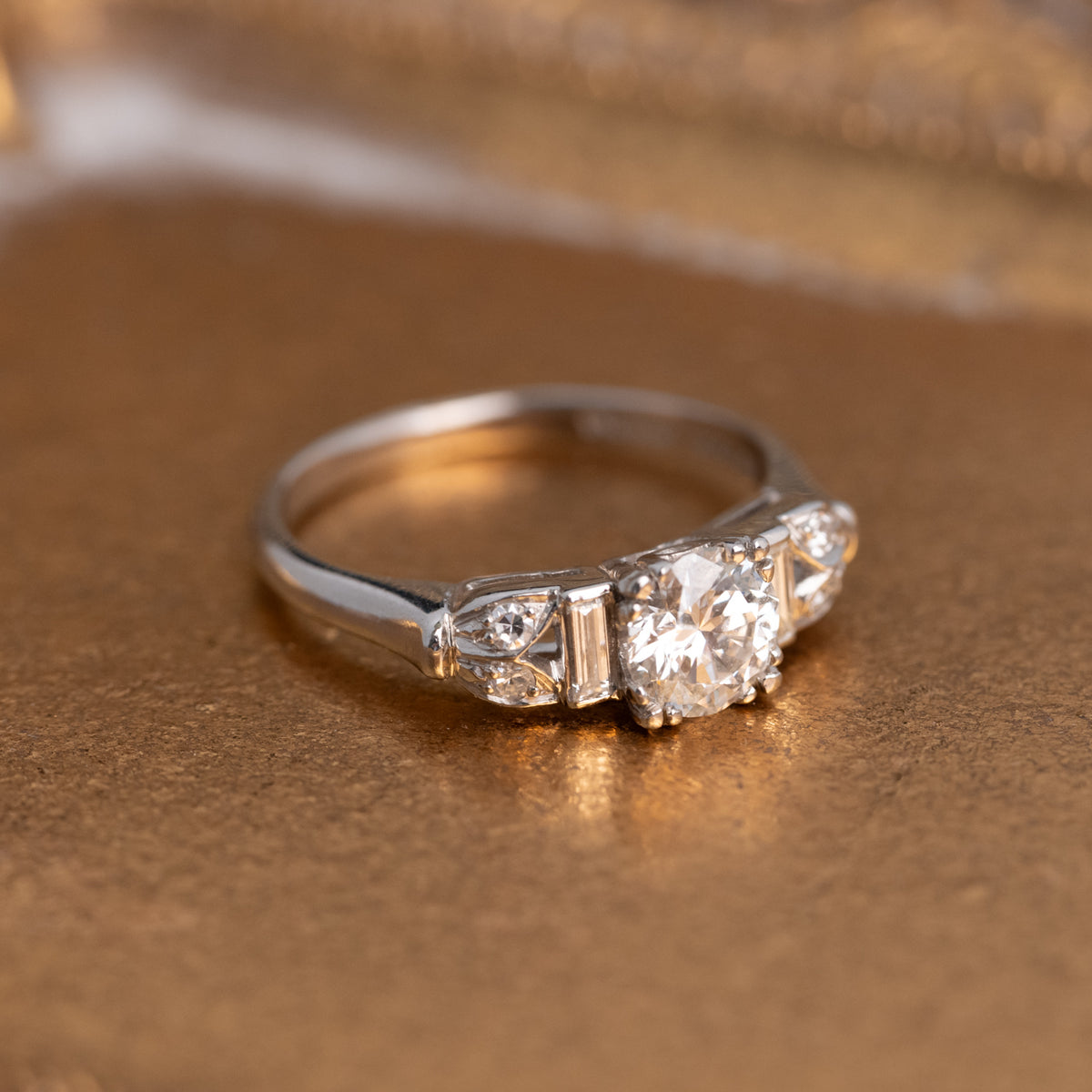 Vintage Floral Diamond Ring