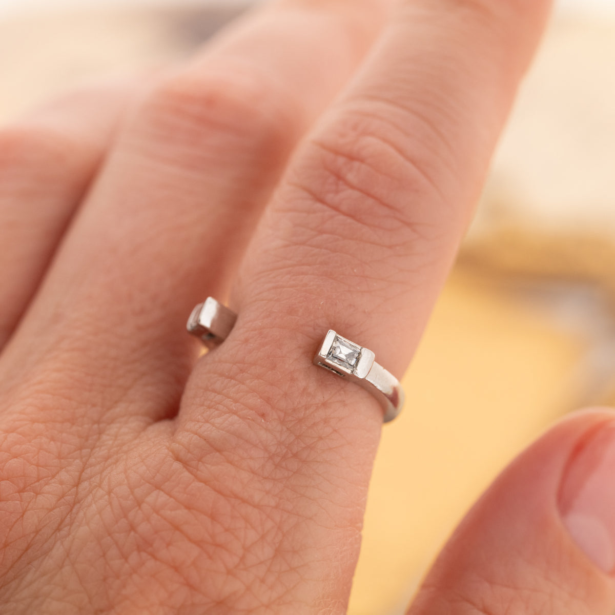 Vintage Open Baguette Diamond Band