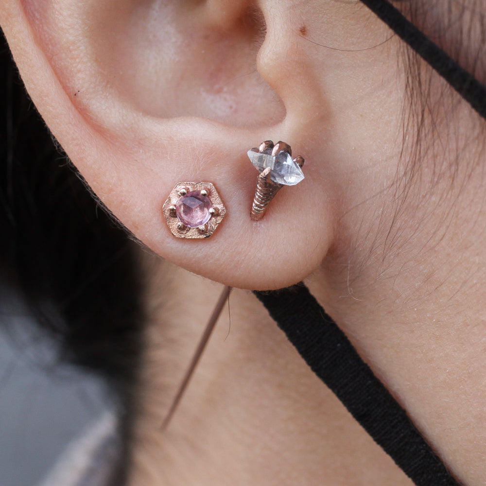 Renversé Diamond Hex Studs