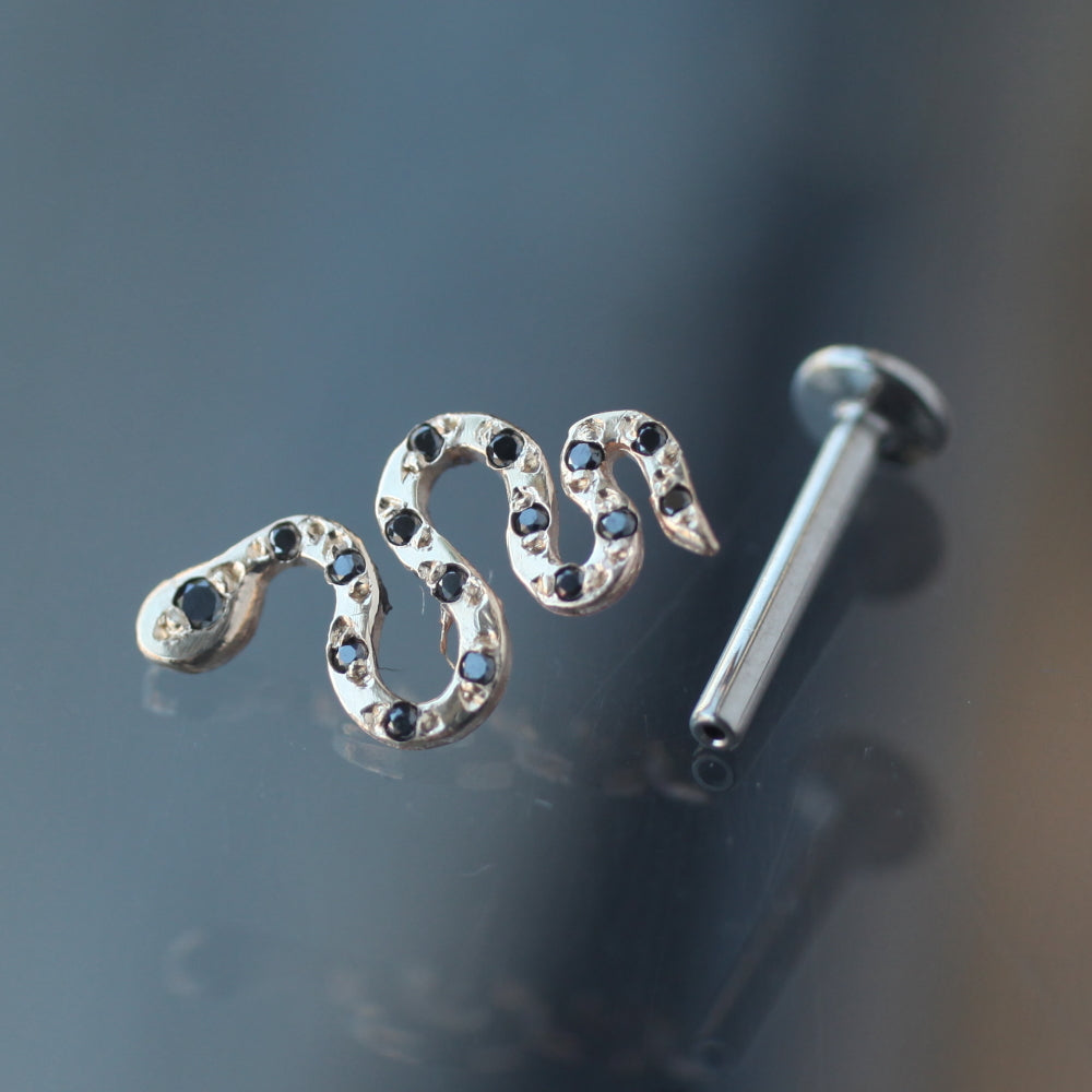 Pavé Snake Stud