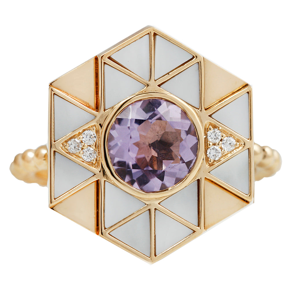 Evil Eye Ring - Amethyst