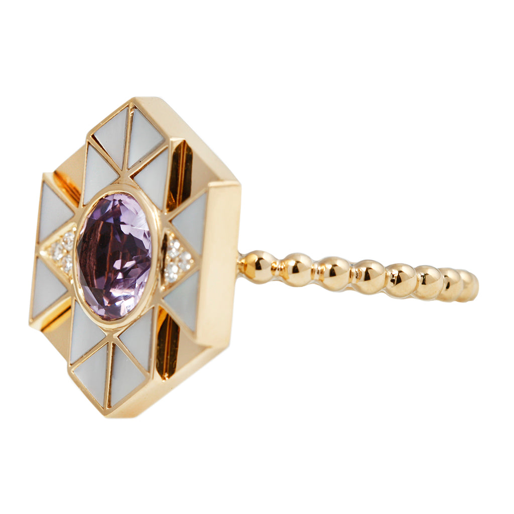 Evil Eye Ring - Amethyst