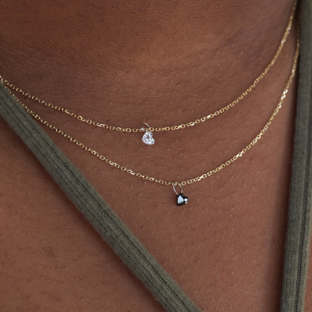 Petit Coeur Necklace - Diamond