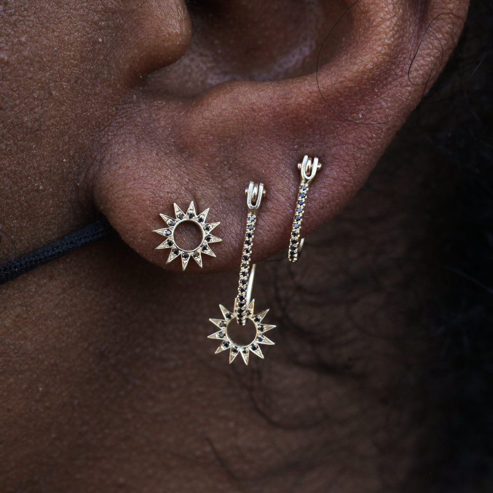 Spur Earring - Black Diamond