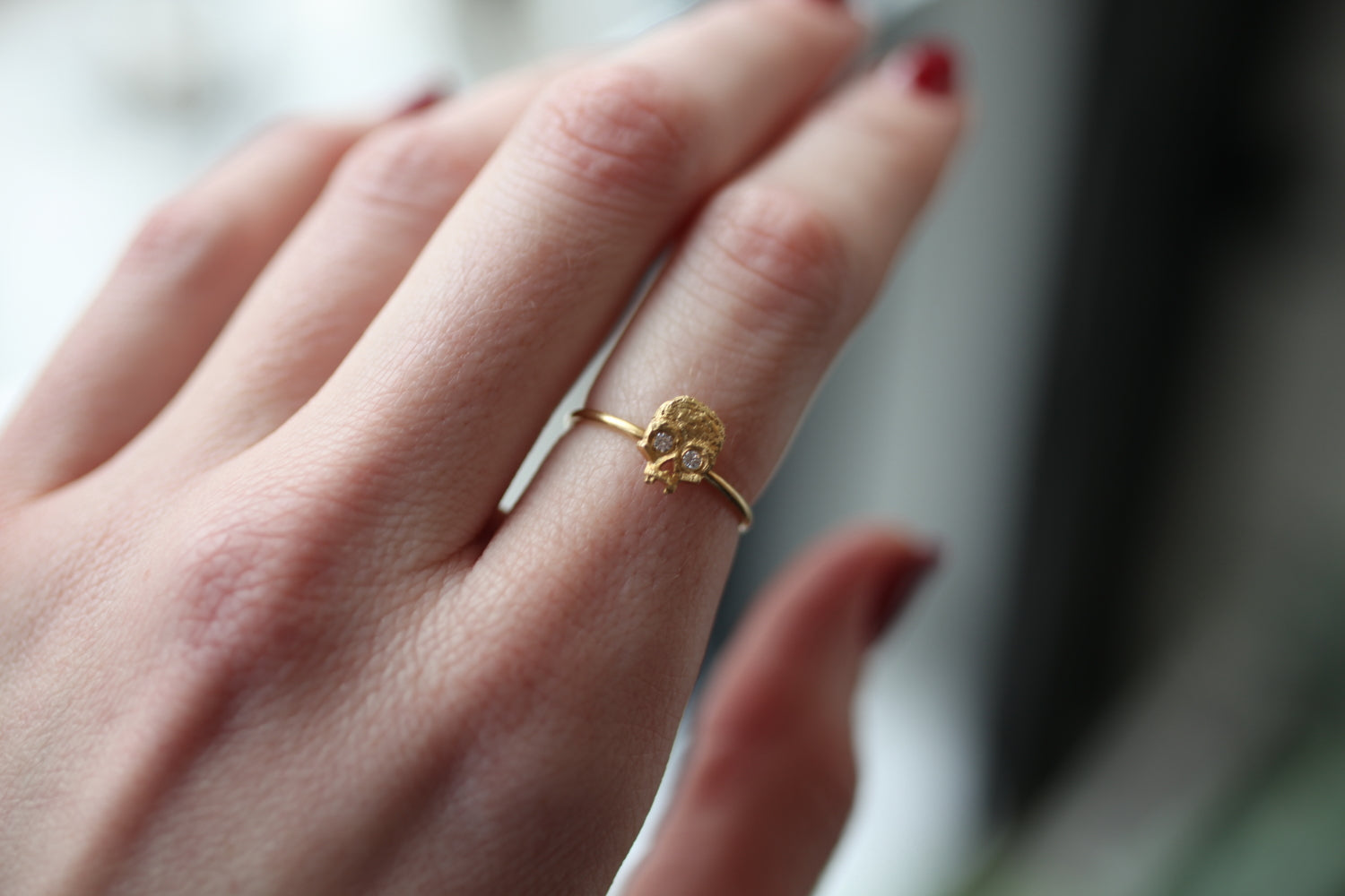 Cubist Skull Ring