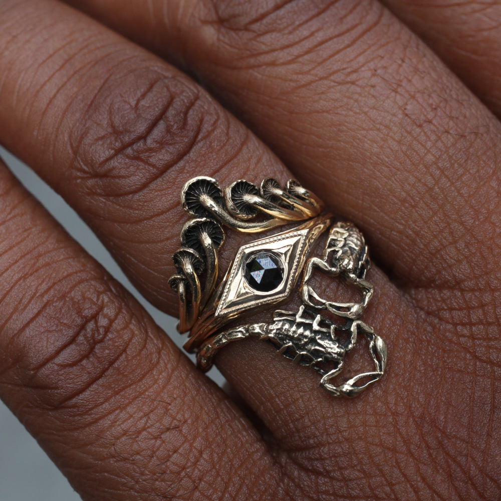 Mushroom Crown Ring