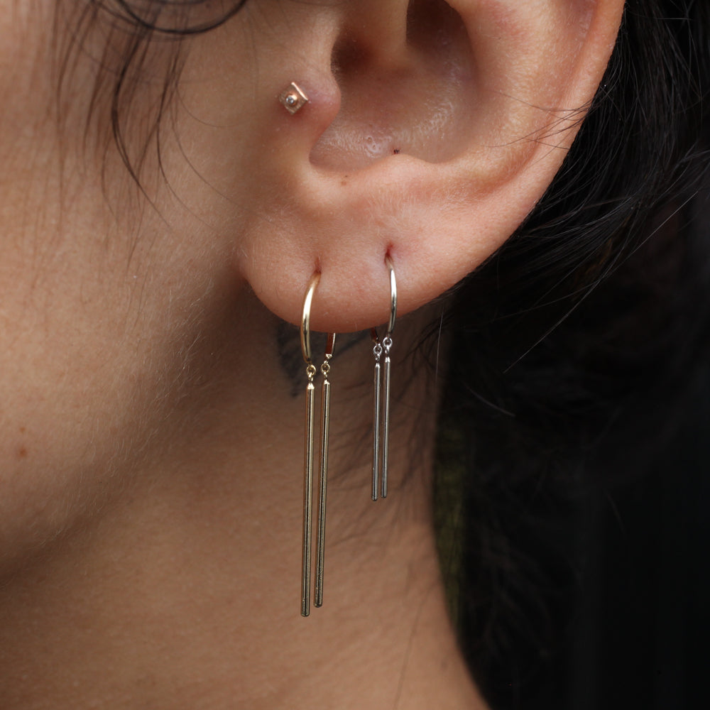 long hoop earrings