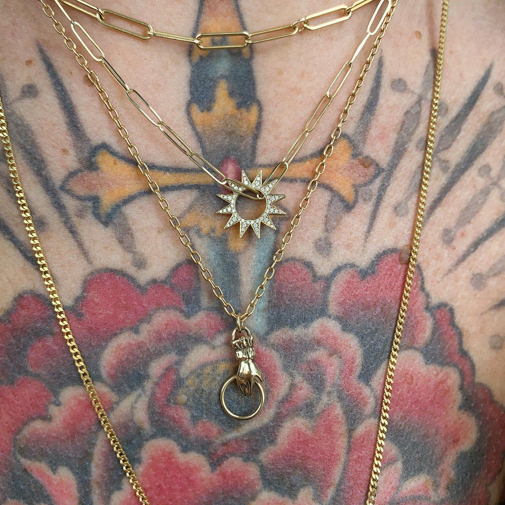 Mini Spur Charm - White Diamond