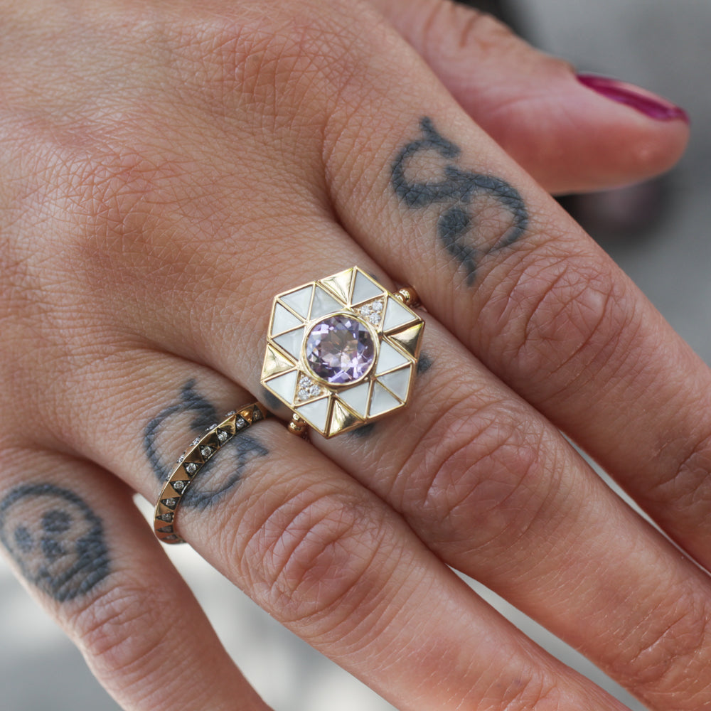 Evil Eye Ring - Amethyst