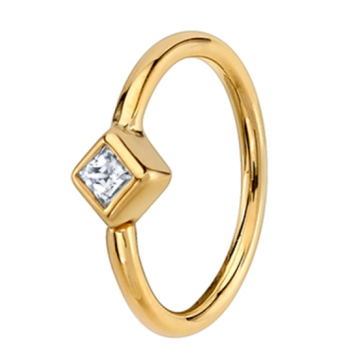 Princess Bezel Ring - Navel