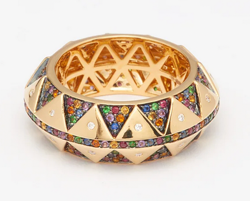 Chubby Talisman Ring - Rainbow Sapphire