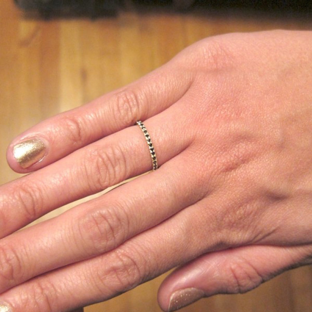 Feather Weight Ring - Black Diamond