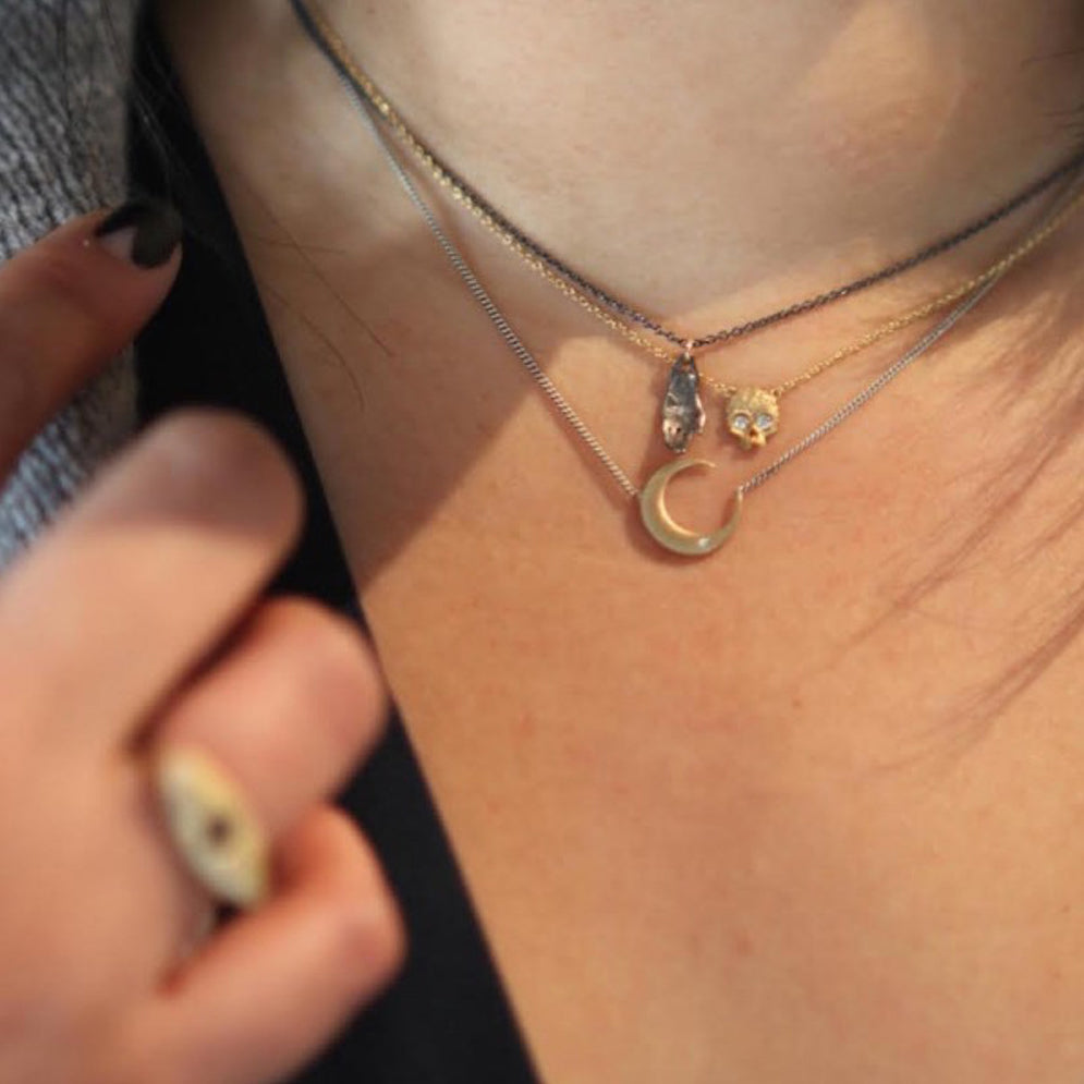 Cubist Skull Necklace