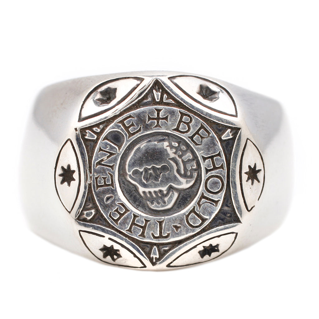 sterling silver signet with a death's head