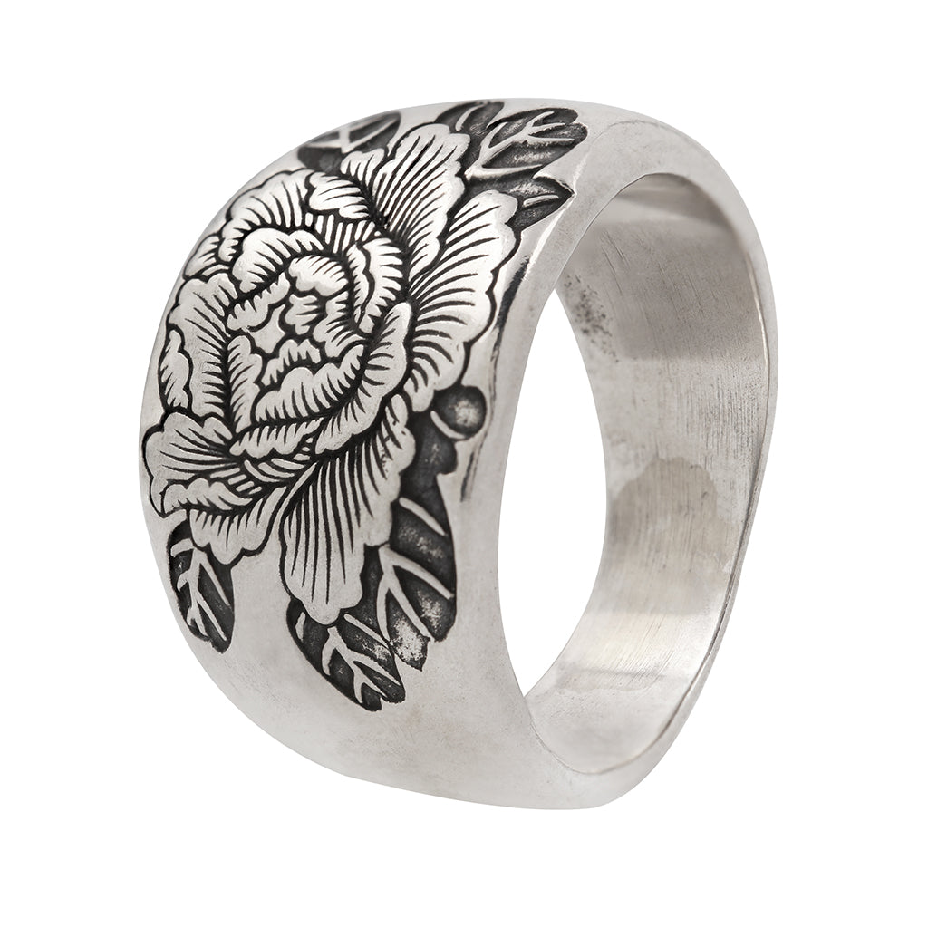 Peony Signet Ring