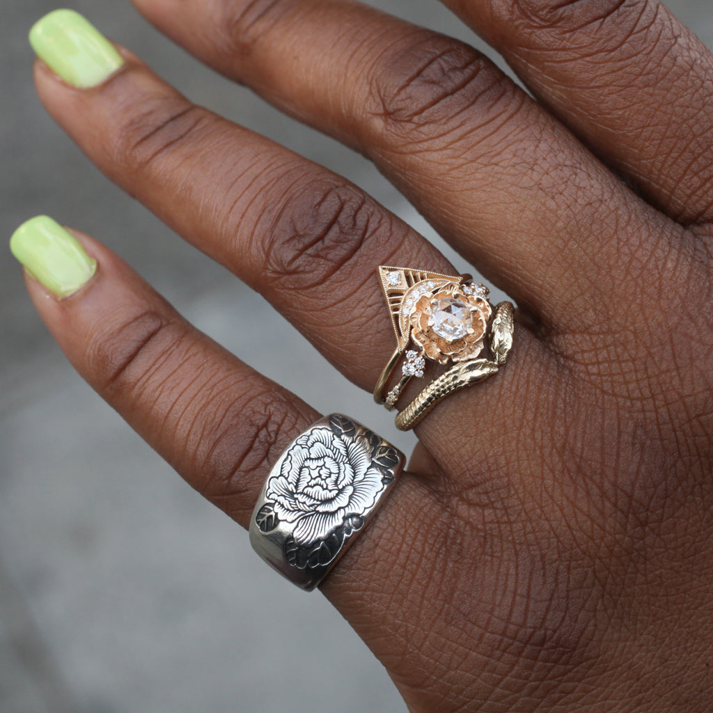 Peony Signet Ring