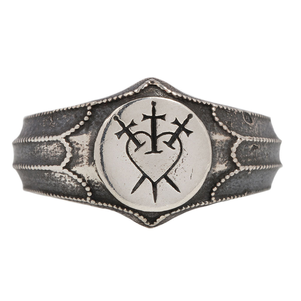 three of swords silver ring