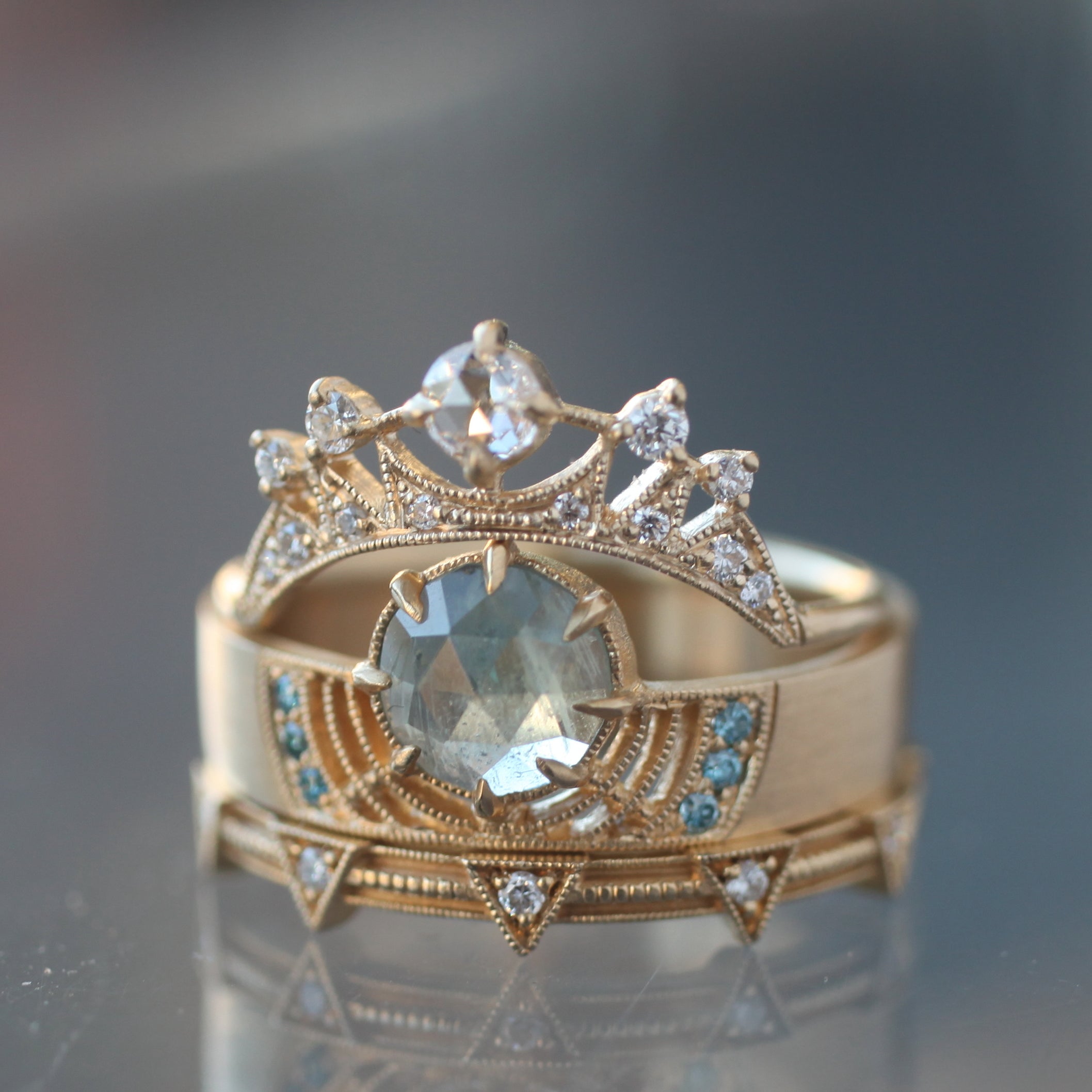 Astrid Luna Ring - Rose Cut