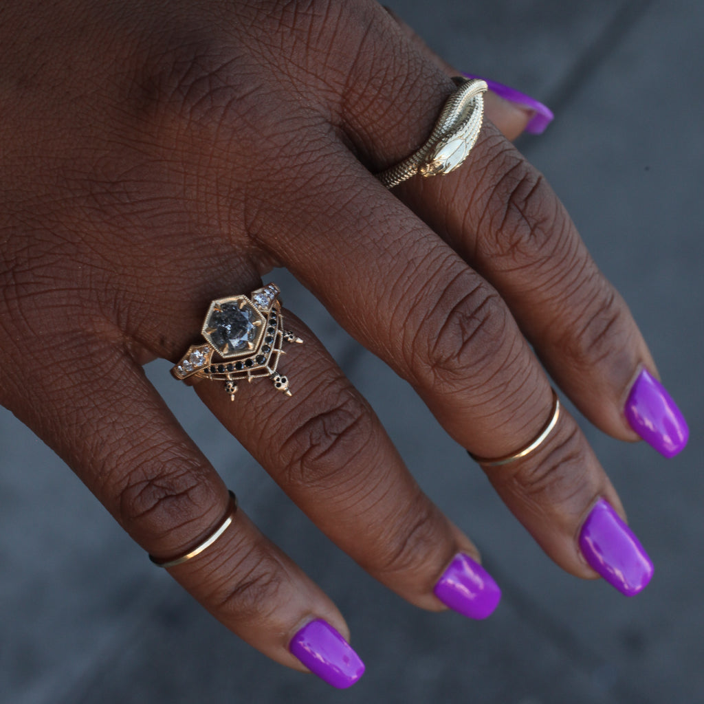 Purple hot sale crown ring