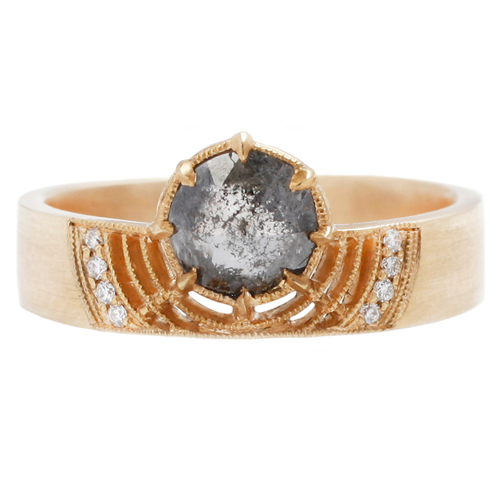 Paloma Ring - Salt & Pepper Diamond
