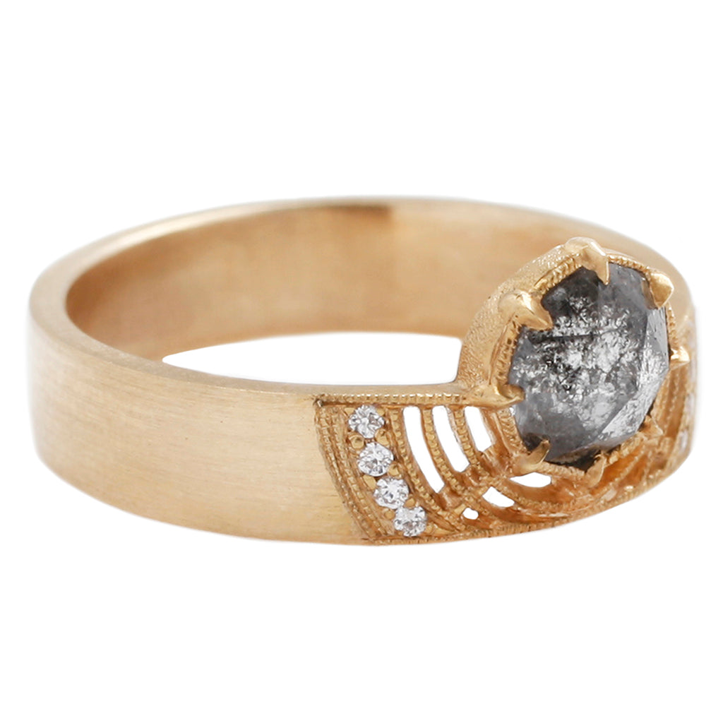Paloma Ring - Salt & Pepper Diamond