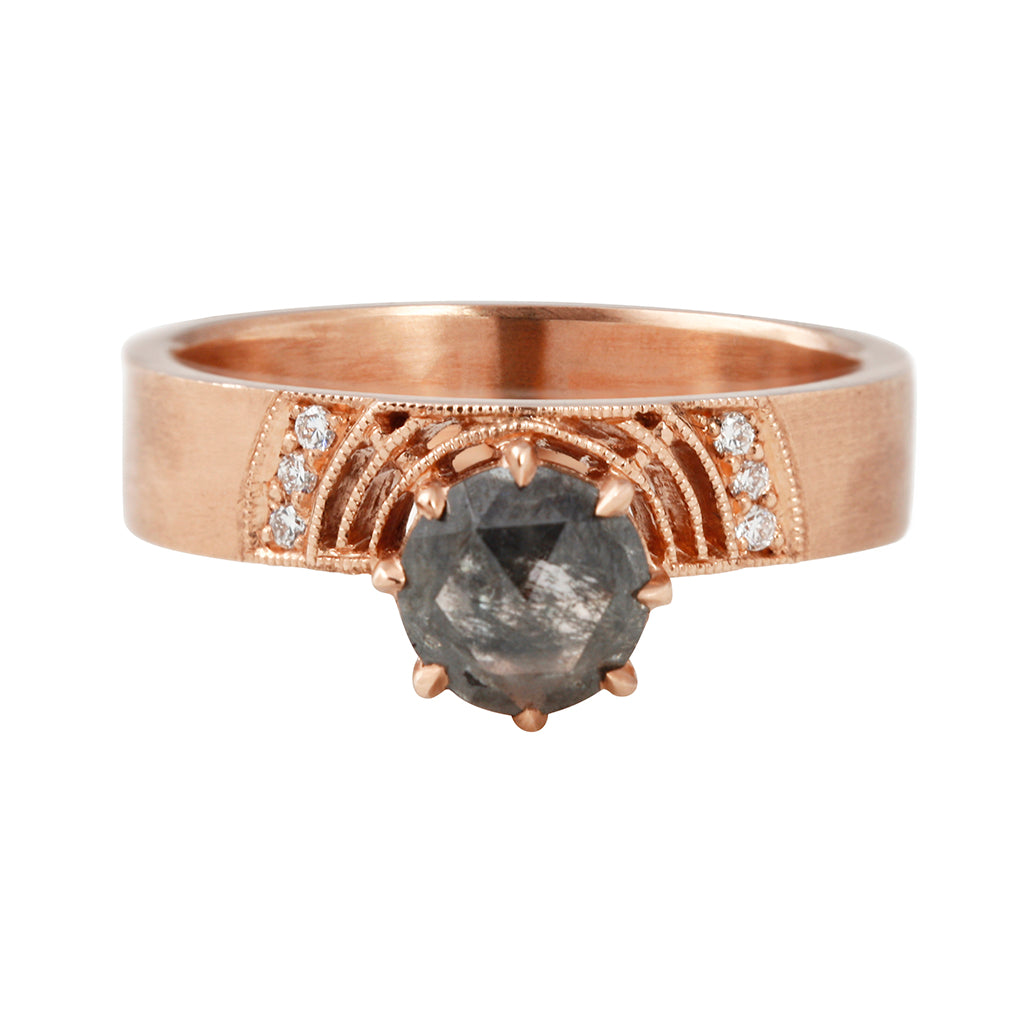 Paloma Ring - Salt & Pepper Diamond