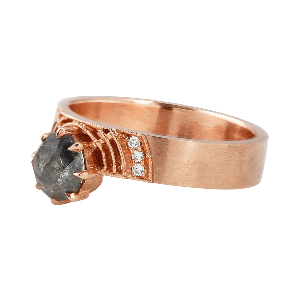 Paloma Ring - Salt & Pepper Diamond