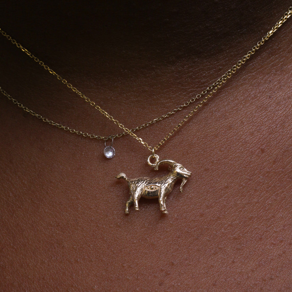 Goat necklace outlet charm