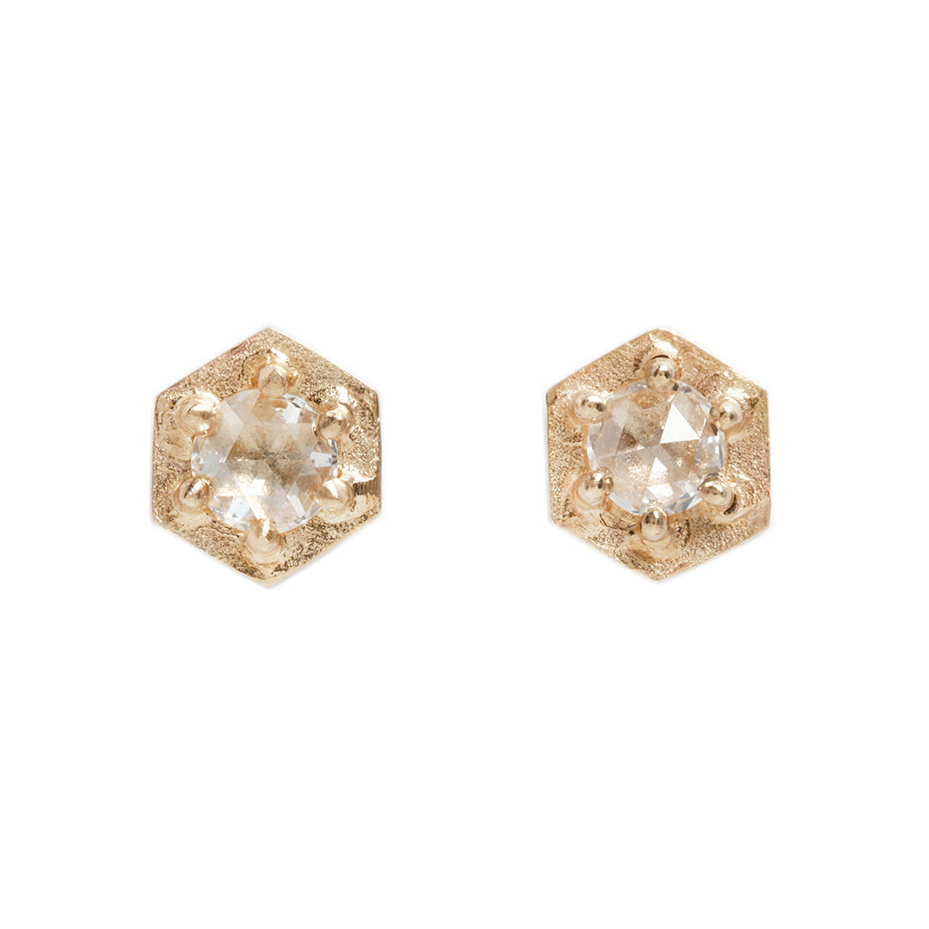 Renversé Diamond Hex Studs