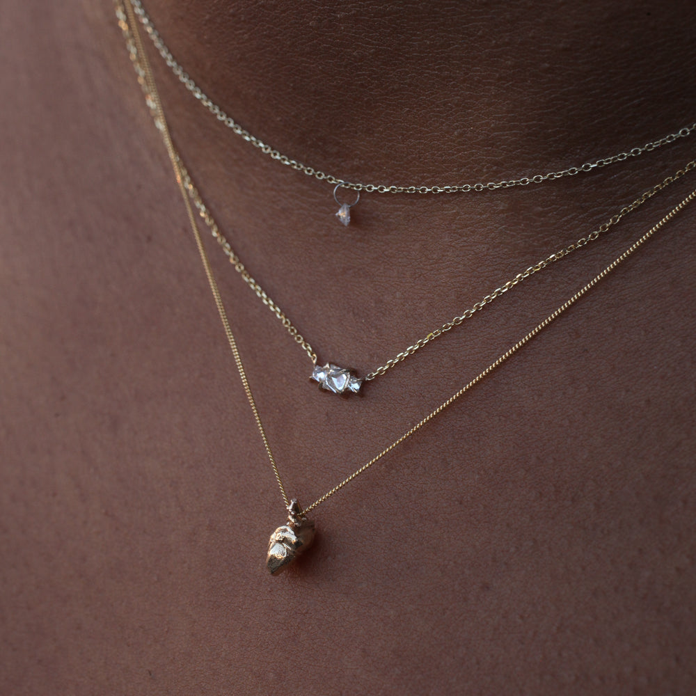 Grande Temple Necklace - White Diamond