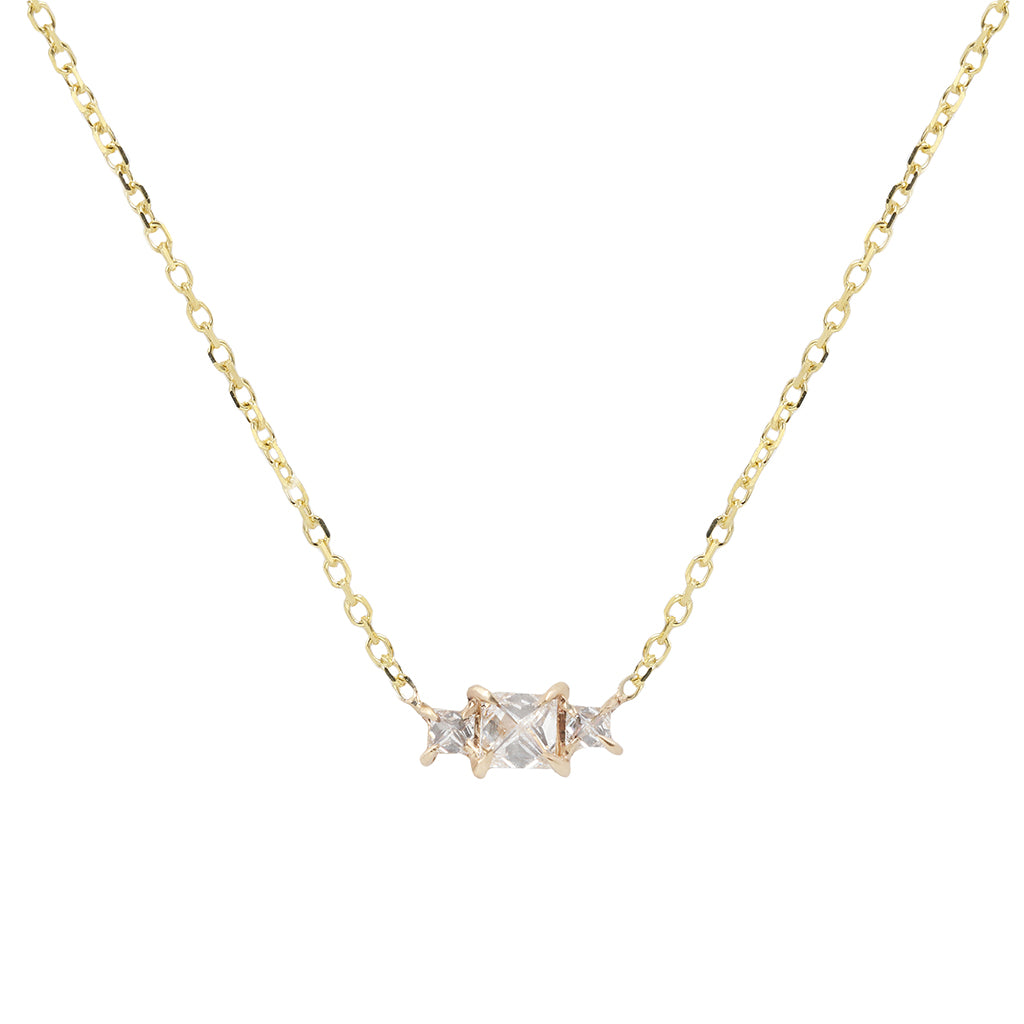 Grande Temple Necklace - White Diamond