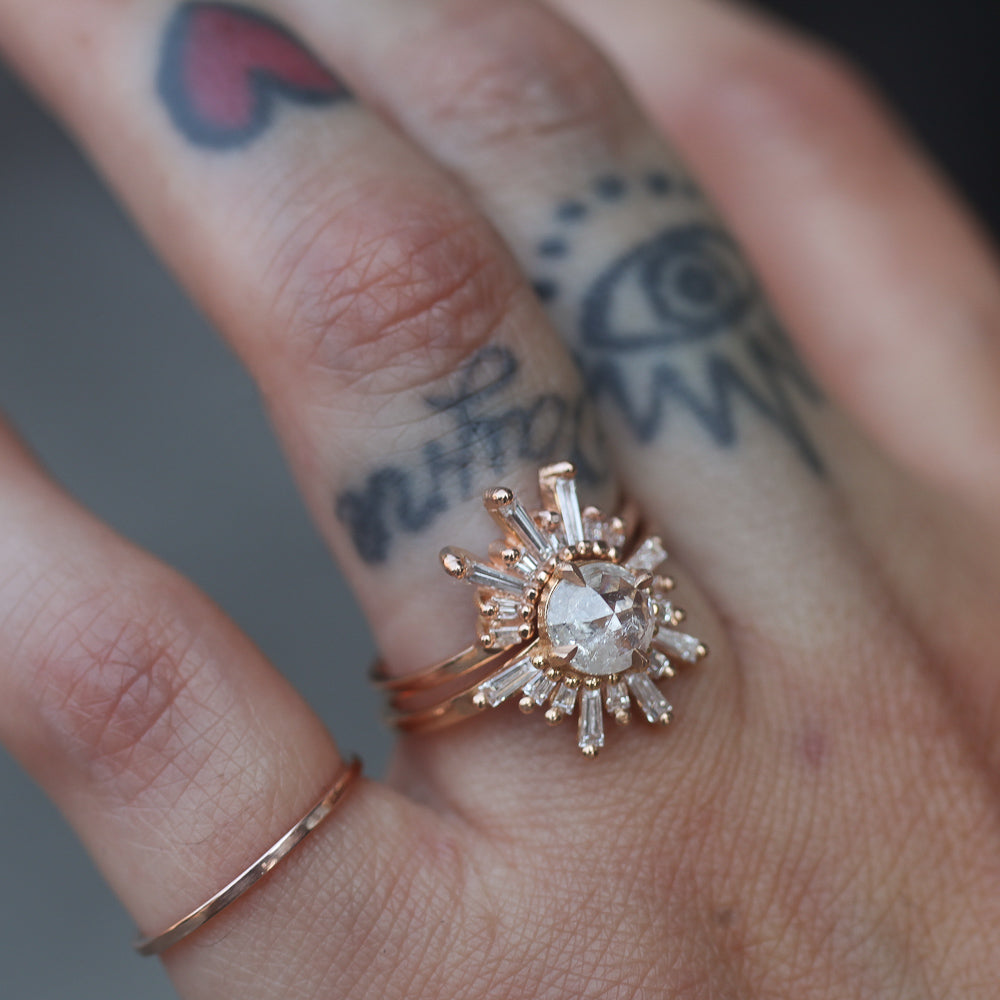 Long Meridian Ring - Gold