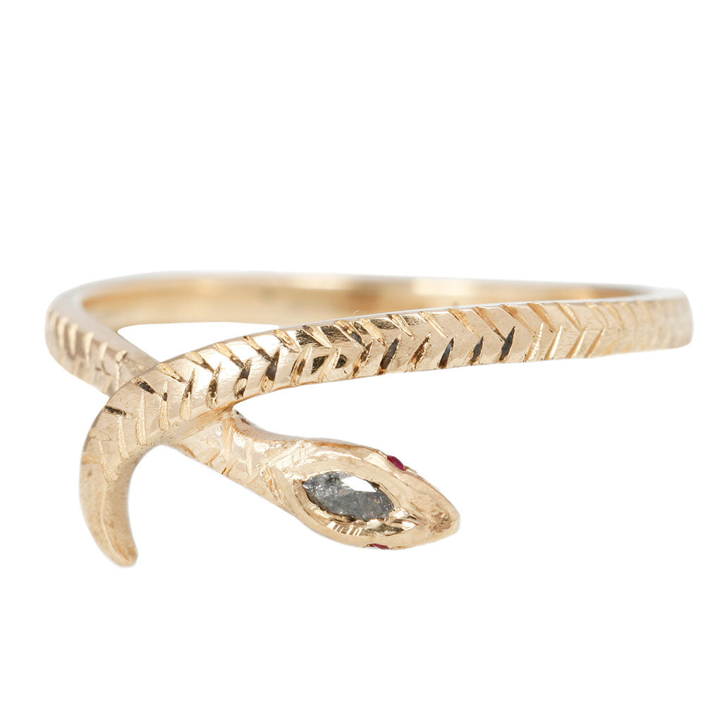gold snake ring