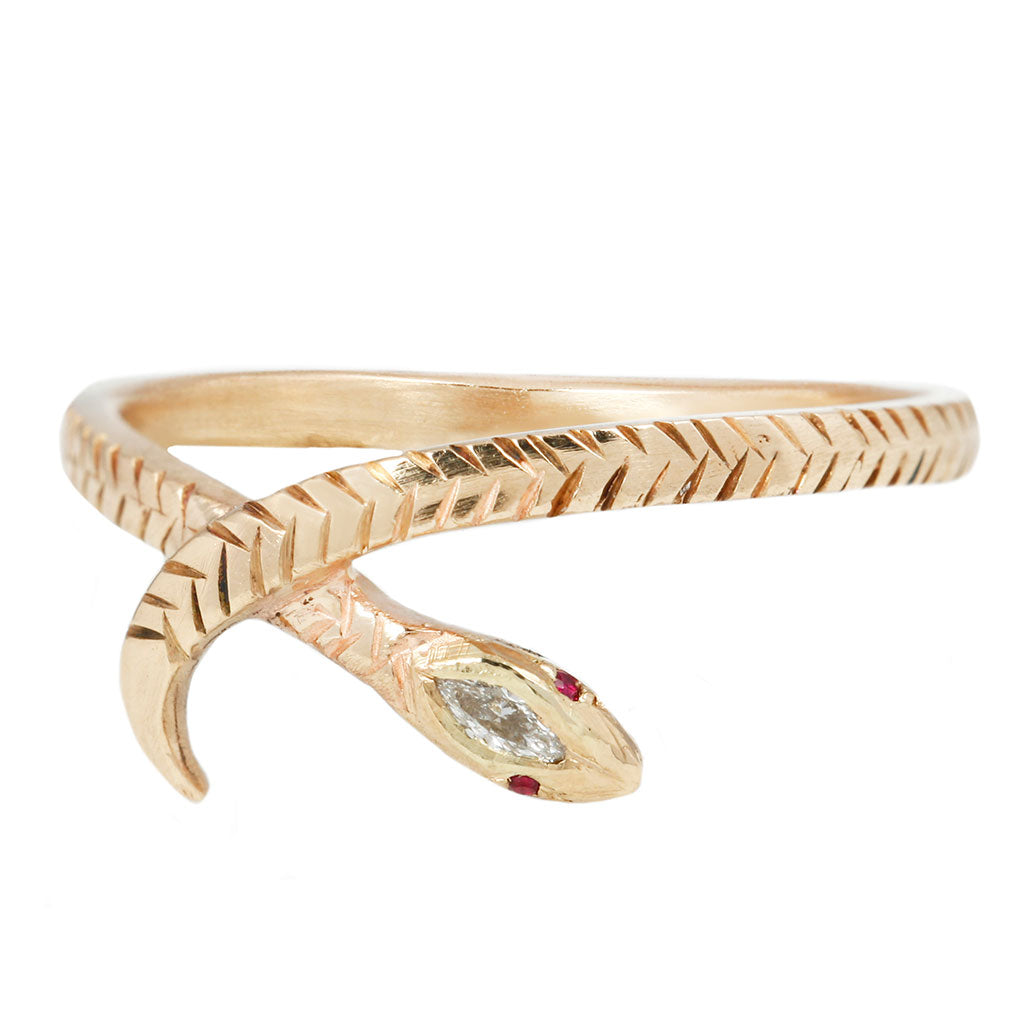 gold snake ring