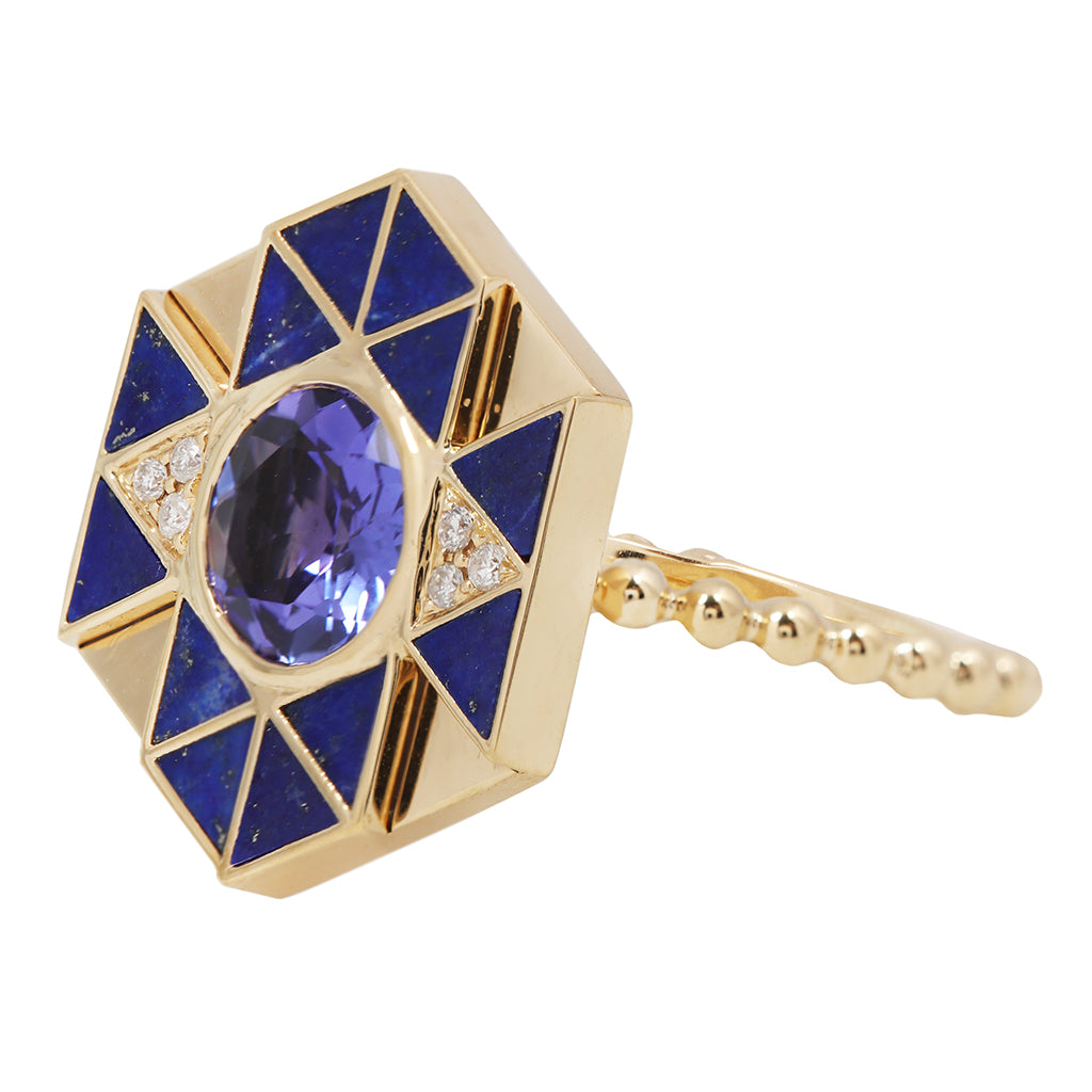 Evil Eye Ring - Tanzanite