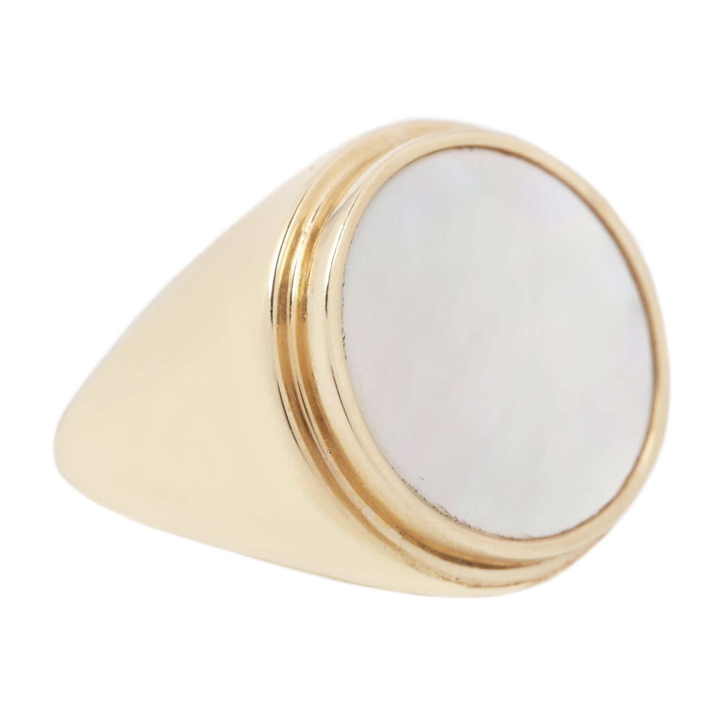 Round Stone Signet Ring