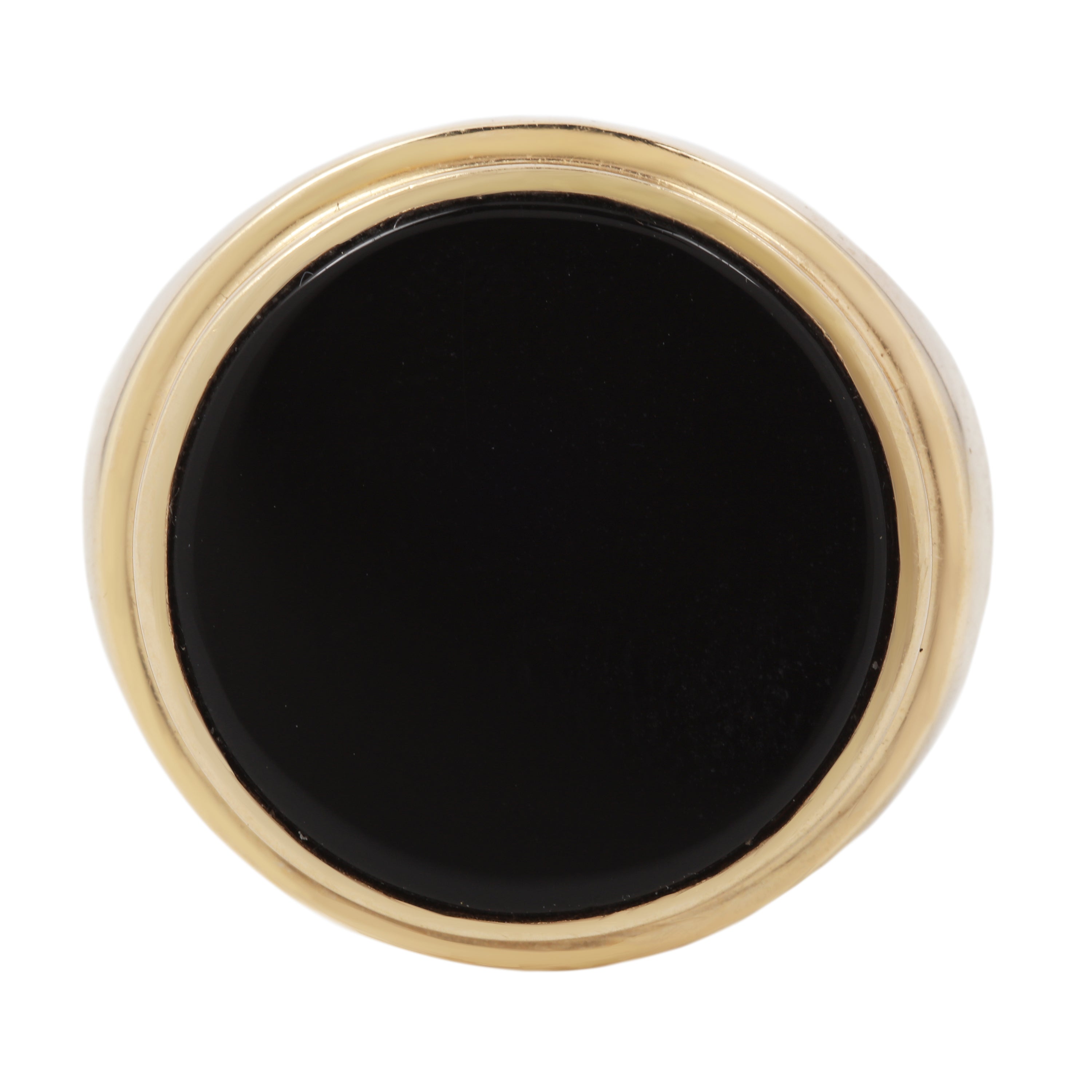 Round Stone Signet Ring