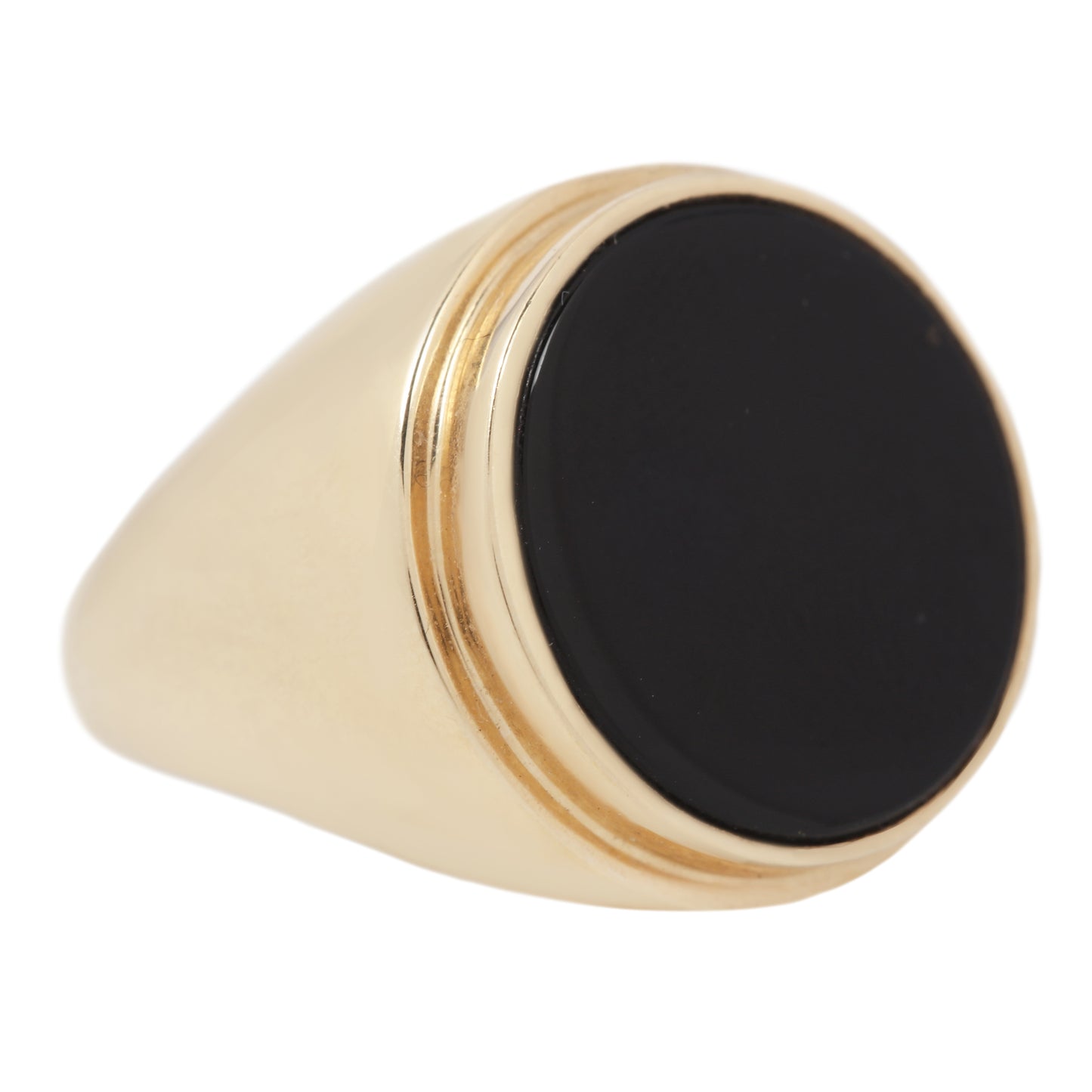 Round Stone Signet Ring