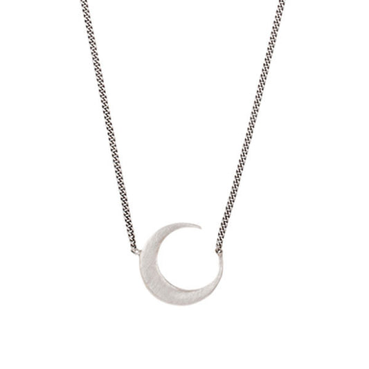 Tiny crescent moon necklace
