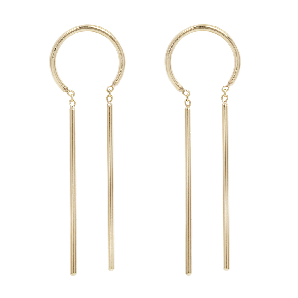 long chime hoop earrings